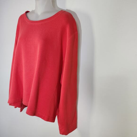 Orvis Women Sweater Size XL Petite Red Long Sleeve Pullover Cotton Outdoors Knit - Picture 5 of 10